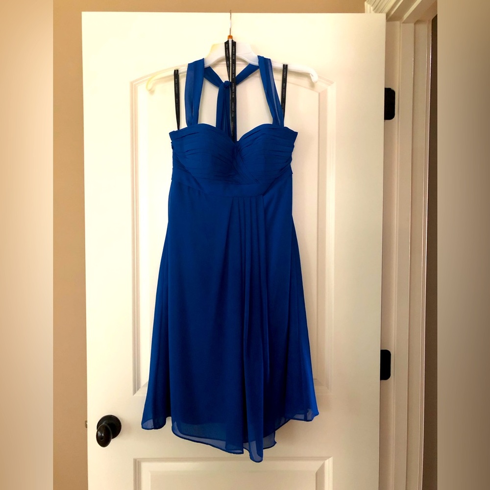 Bill Levkoff royal blue bridesmaid dress, size 6